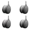 Service Caster 4'' Gray Heavy Duty Floor Safe Twin Wheel Caster 7/16 Grip Ring Stem , 4PK SCC-GR02S100-TPR-GRY-716176-4 - alternate 1